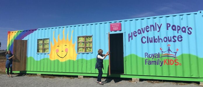 Sharon and Carolyn open door Clubhouse Heavenly Papas Clubhouse