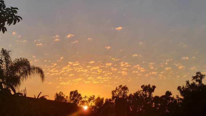 Sunset at Dan Streits house